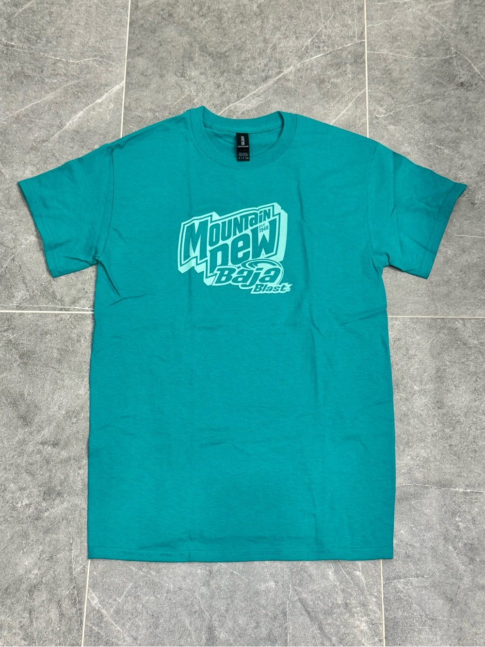 Mountain Dew Baja Blast T Shirt Graphic Short Sleeve Cotton Tee